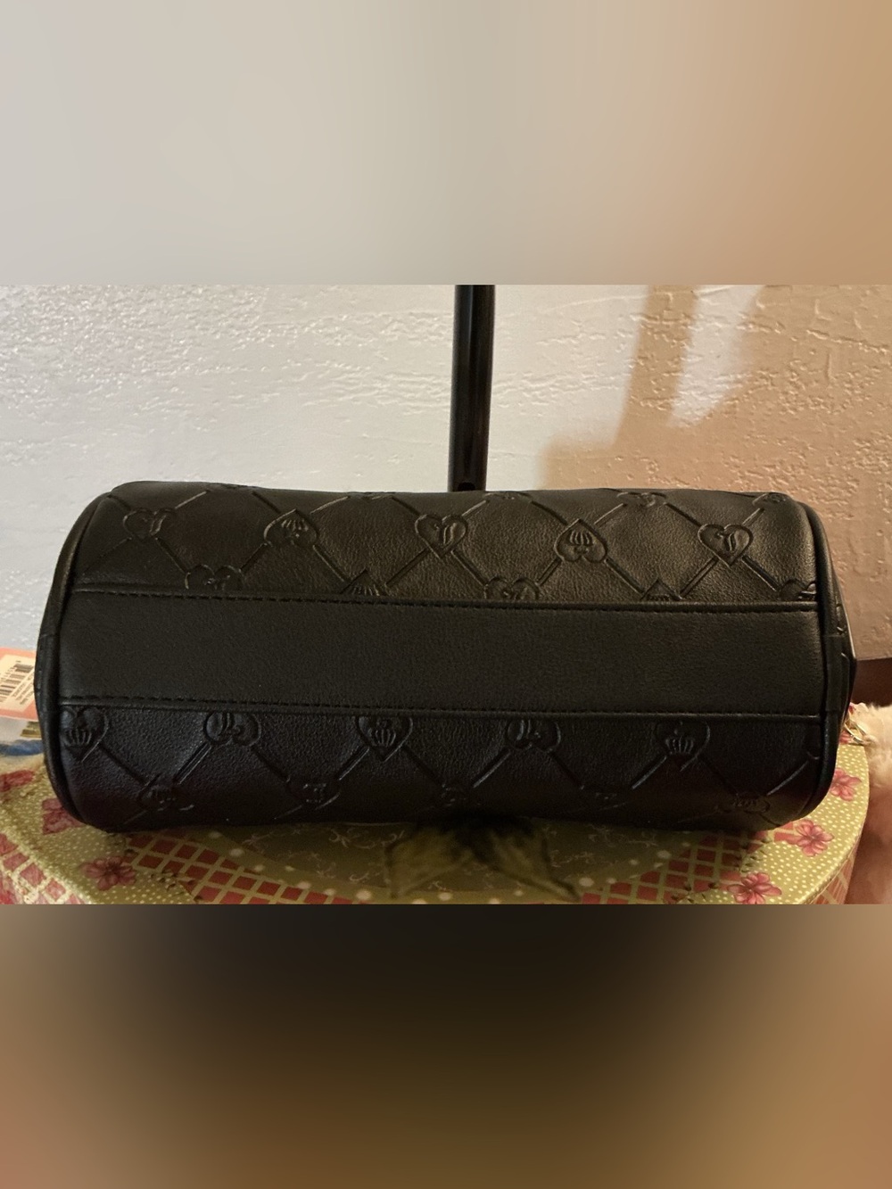 Juicy Couture Holiday In Roll Bag w/Teddy Bear Plush Charm - Liquorice - Picture 5 of 8